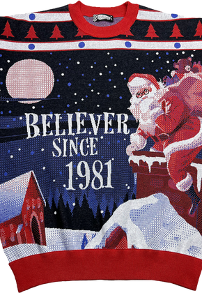 Believer Since 1981 Knitted Christmas Sweater