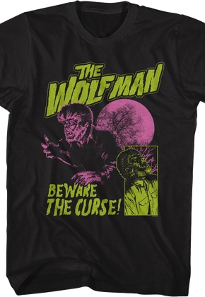 Beware The Curse Wolf Man T-Shirt