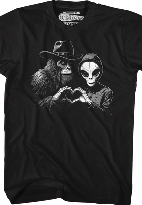 Bigfoot & Alien Love T-Shirt