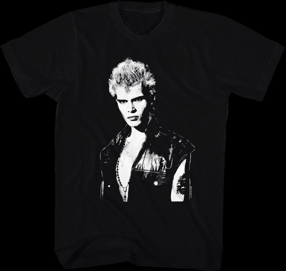 Black and White Billy Idol T-Shirt. Men's T-Shirt.