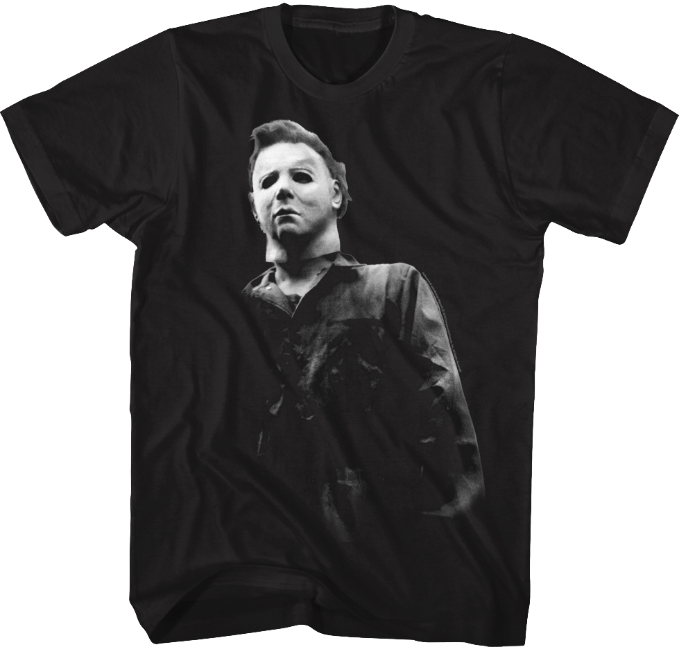 Black and White Michael Myers Halloween T-Shirt