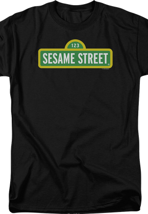 Black Sign Sesame Street T-Shirt