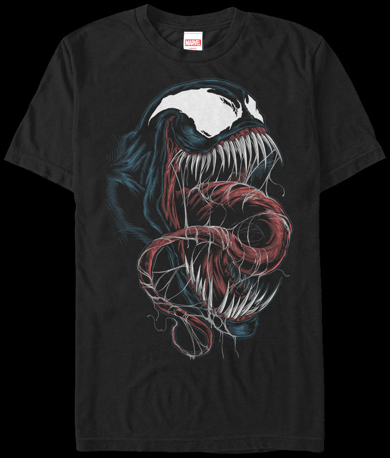 Black Venom T-Shirt: Marvel Comics Mens T-Shirt