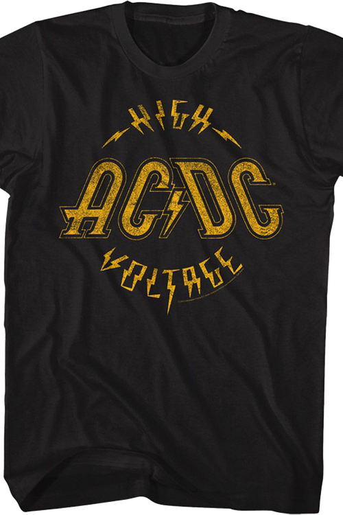 Black Vintage High Voltage ACDC Shirt