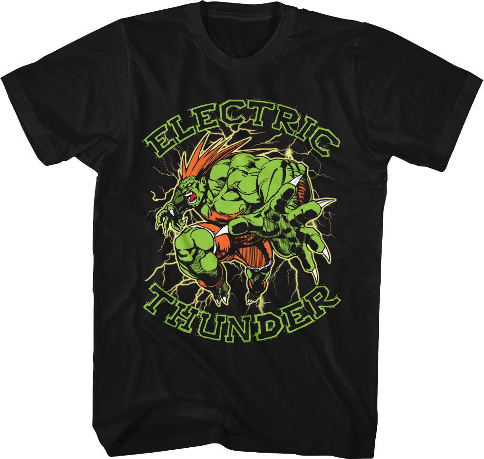 Blanka Electric Thunder T-Shirt: Street Fighter Mens T-Shirt