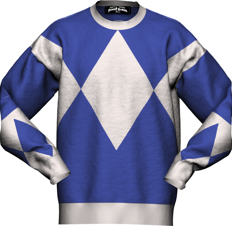 Blue Ranger Mighty Morphin Power Rangers Knitted Sweatermain product image