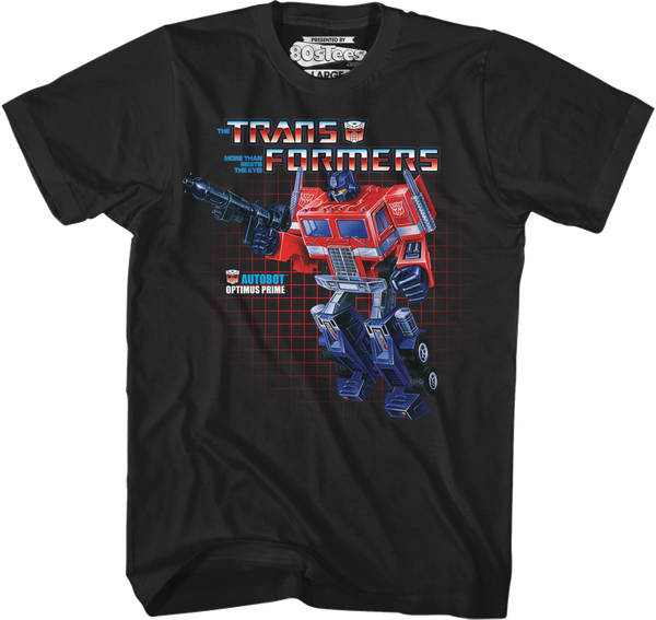 Box Art Optimus Prime Shirt: Transformer Autobot Mens T-shirt