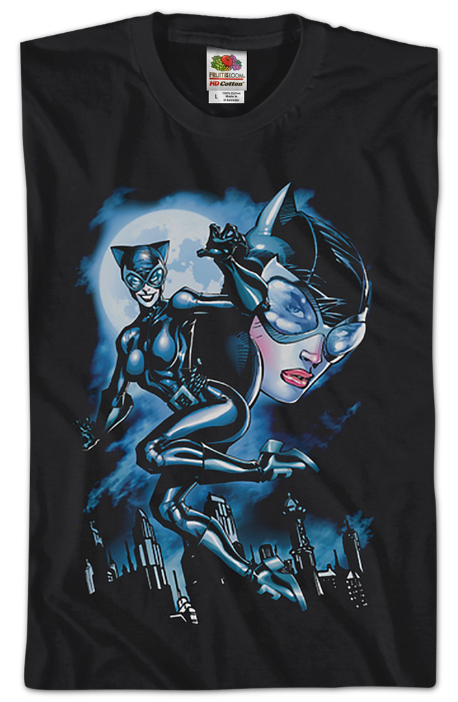 Catwoman Collage Batman T-Shirt: DC Comics Mens T-Shirt