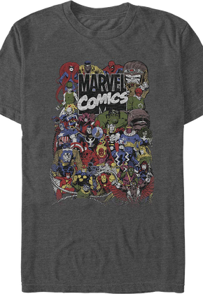 Character Collage Marvel Comics T-Shirt