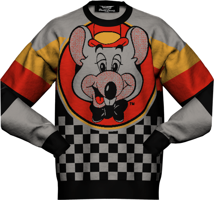 Checkerboard Character Chuck E. Cheese Knitted Sweatermain product image