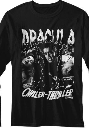 Chiller-Thriller Dracula Hammer Films Long Sleeve Shirt