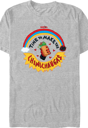 Chimichangas Rainbow Deadpool Marvel Comics T-Shirt