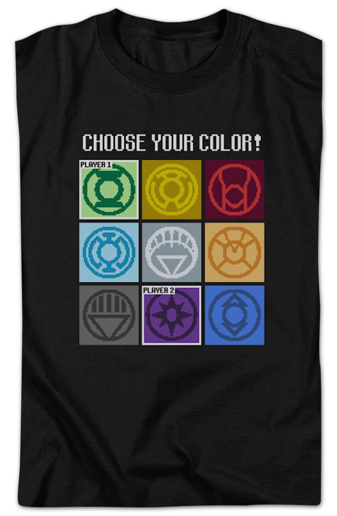 Choose Your Color Green Lantern DC Comics T-Shirt