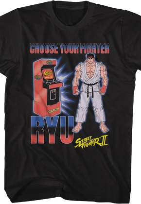 Choose Your Fighter Ryu Arcade Street Fighter II T-Shirt