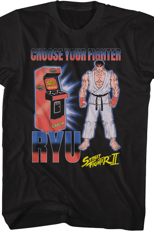 Choose Your Fighter Ryu Arcade Street Fighter II T-Shirtmain product image