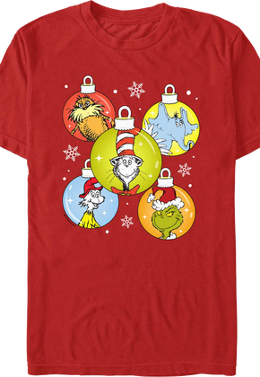 Christmas Ornaments Dr. Seuss T-Shirt