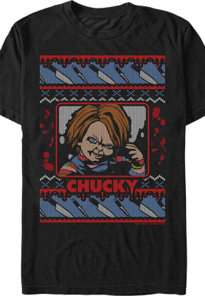 Chucky Faux Ugly Christmas Sweater Child's Play T-Shirt