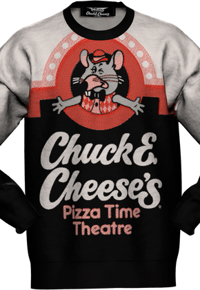 Classic Logo Chuck E. Cheese Knitted Sweater