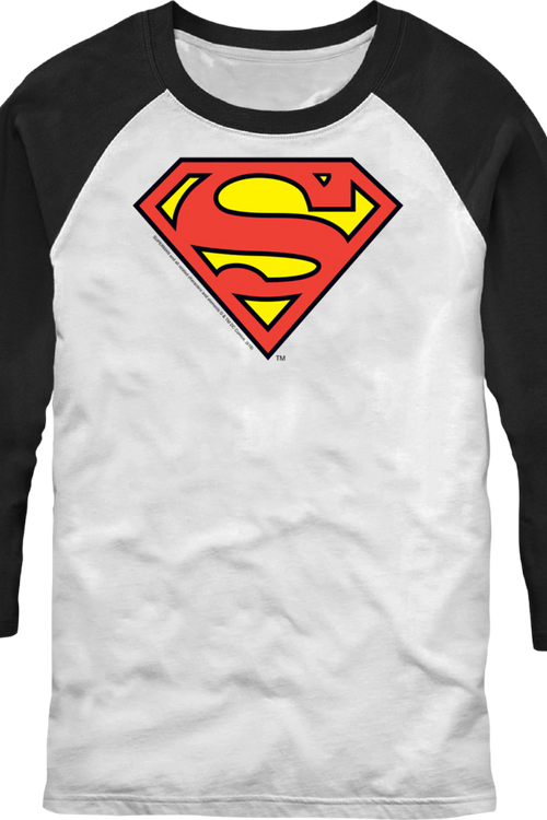 Classic Superman Logo DC Comics Raglan Baseball Shirtmain product image