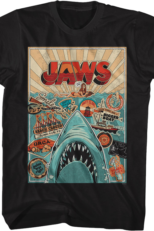 Collage Poster Jaws T-Shirtmain product image