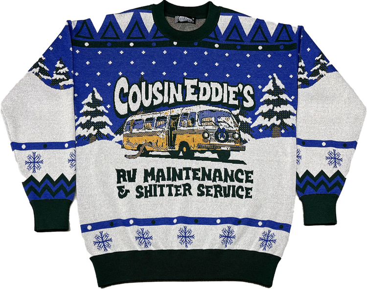 Cousin Eddie's RV Maintenance Christmas Vacation Knitted Sweatermain product image