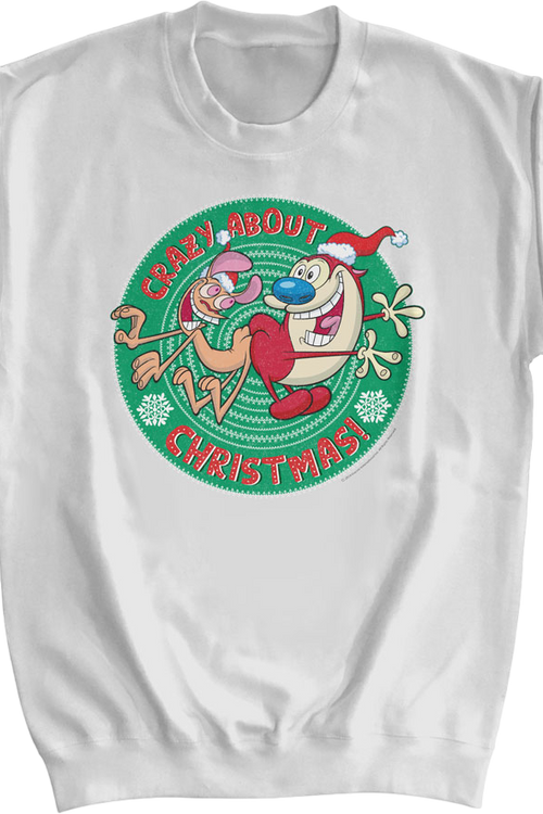 Crazy About Christmas Ren And Stimpy Sweatsirtmain product image