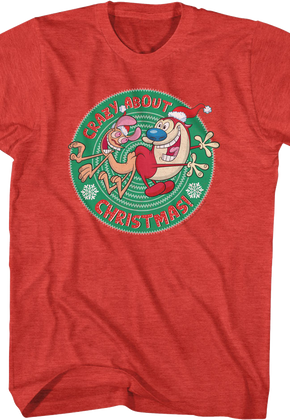 Crazy About Christmas Ren And Stimpy T-Shirt