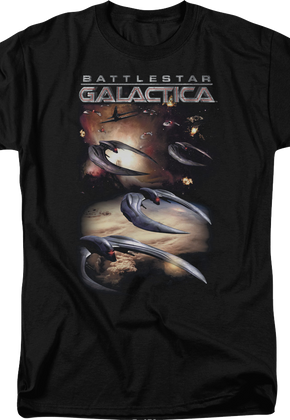 Cylons Attack Battlestar Galactica T-Shirt