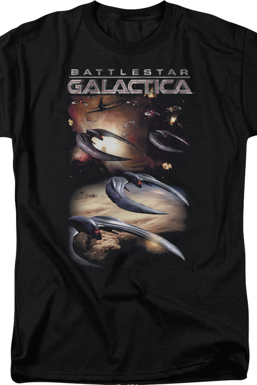 Cylons Attack Battlestar Galactica T-Shirtmain product image