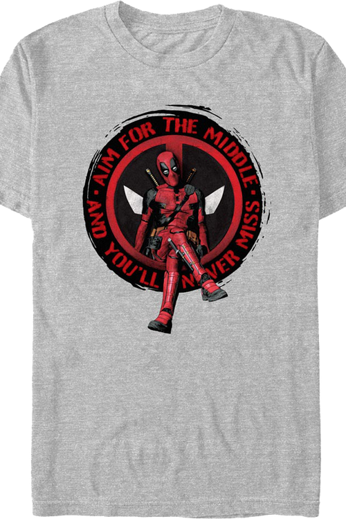 Deadpool Aim For The Middle Marvel Comics T-Shirtmain product image