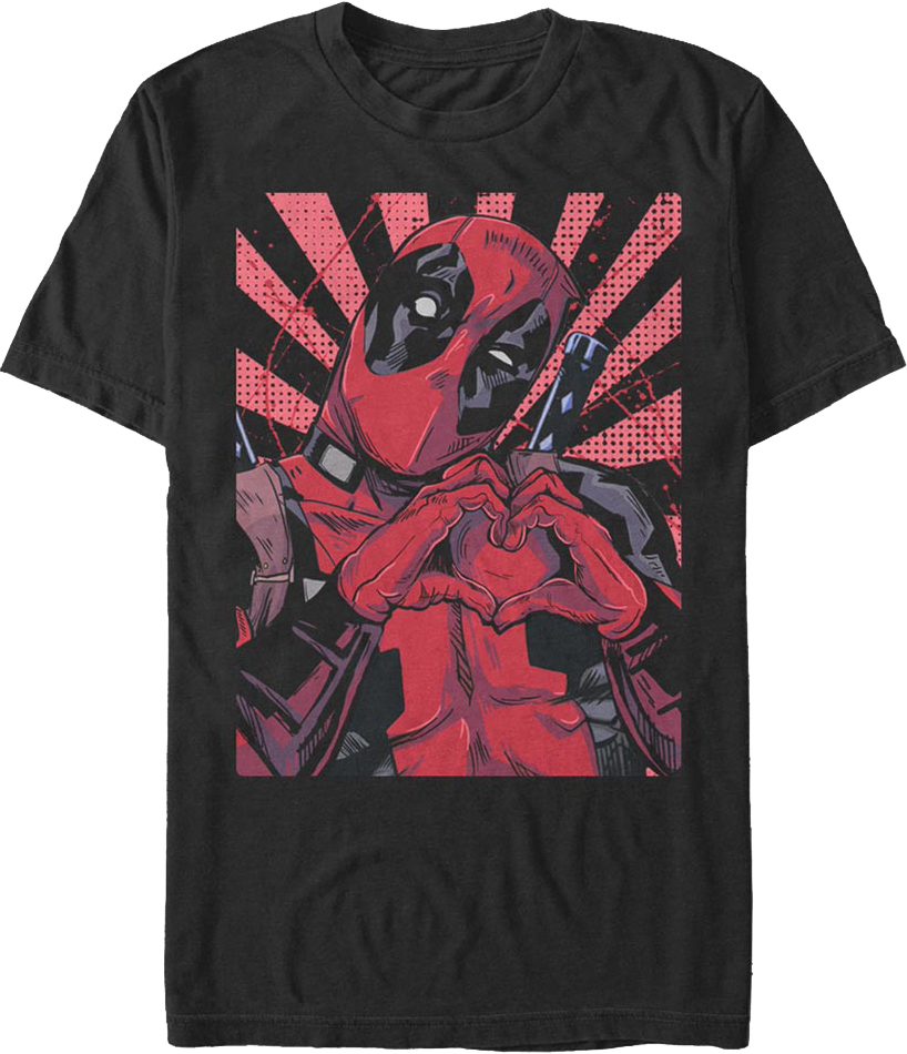 Marvel Men's Deadpool Cartoon Knockout T-Shirt