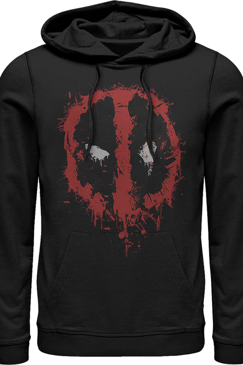 Deadpool Paint Splatter Logo Marvel Comics Hoodiemain product image