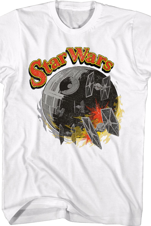 Death Star And TIE Fighters Star Wars T-Shirtmain product image