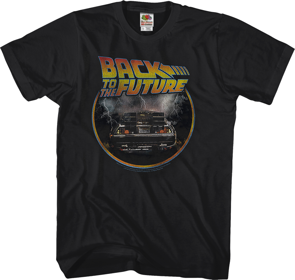 DeLorean Back To The Future T-Shirt: Back To The Future Mens T-Shirt