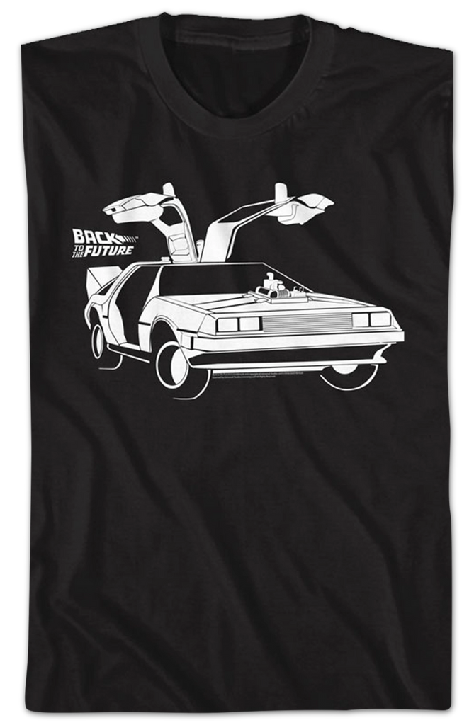 Delorean Doors Back To The Future T Shirt 1422