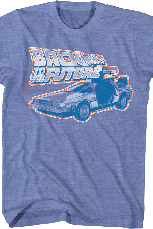 Distressed DeLorean Paint Splatter Back To The Future T-Shirtmain product image