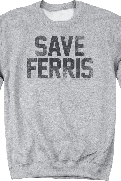 Distressed Save Ferris Bueller Sweatshirtmain product image