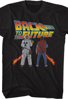 Doc & Marty Fire Tracks Back To The Future T-Shirt