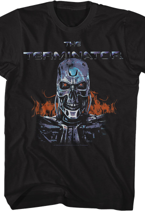 Endoskeleton Flames Terminator T-Shirt