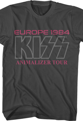 Front & Back Europe 1984 Animalizer Tour KISS T-Shirt