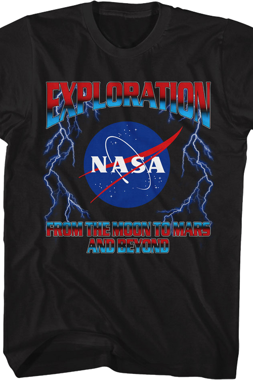 Exploration From The Moon To Mars And Beyond NASA T-Shirtmain product image