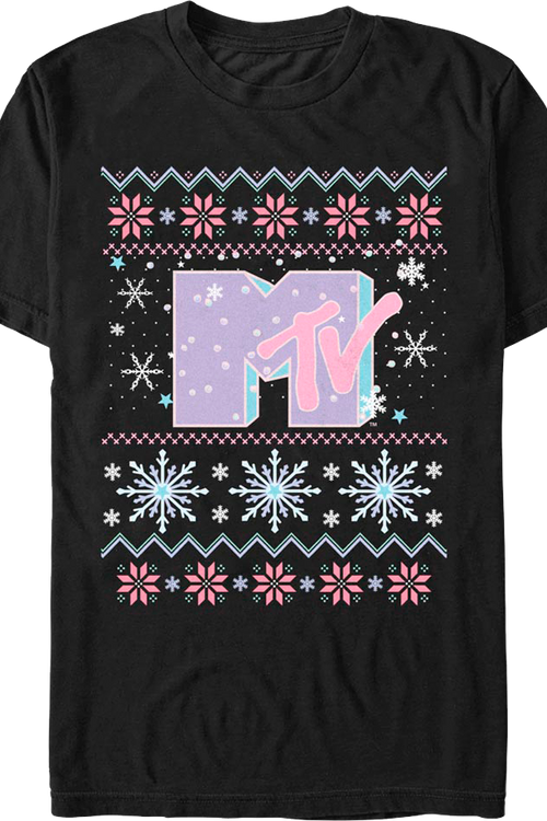 Faux Ugly Christmas Sweater MTV T-Shirtmain product image