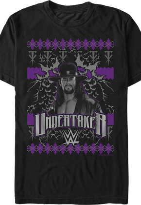 Faux Ugly Christmas Sweater Undertaker T-Shirt