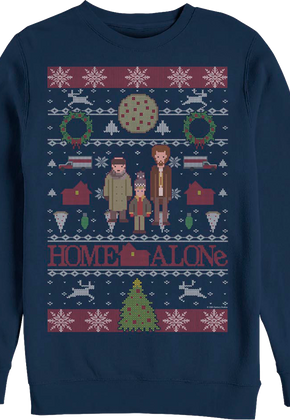 Faux Ugly Christmas Sweater Main Characters Home Alone Sweatshirt