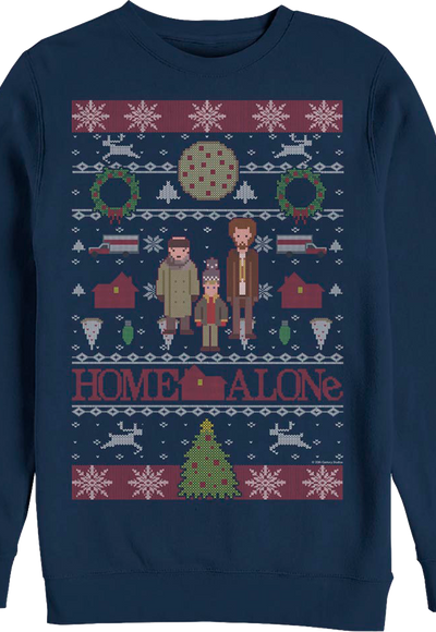 Faux Ugly Christmas Sweater Main Characters Home Alone Sweatshirt