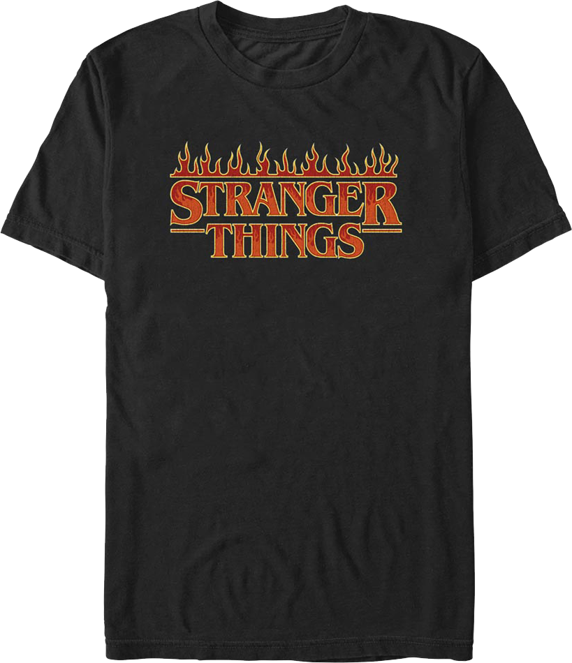 Flaming Logo Stranger Things T-Shirt