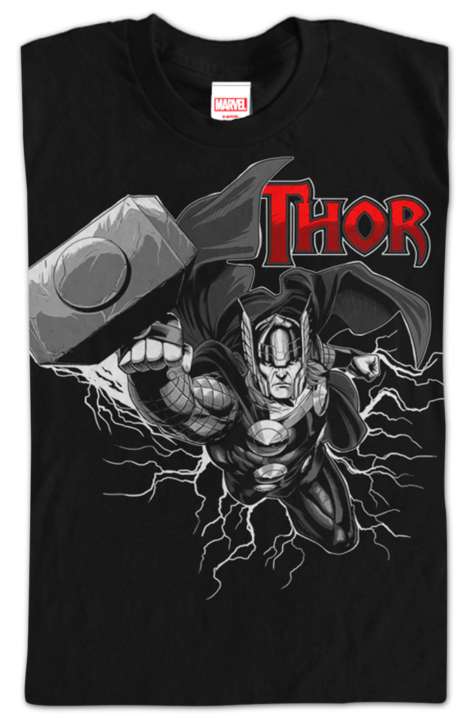 Flying God of Thunder Thor Shirt
