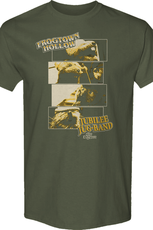 Frogtown Hollow Jubilee Jug-Band Collage Emmet Otter T-Shirtmain product image