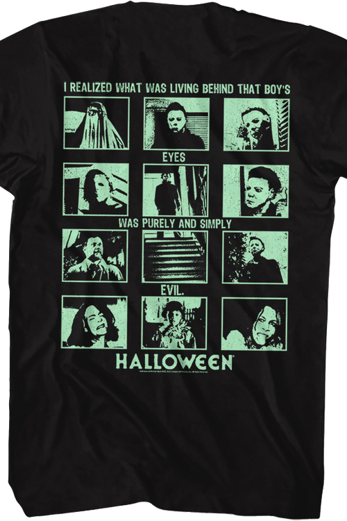 Front & Back Evil Collage Halloween T-Shirtmain product image