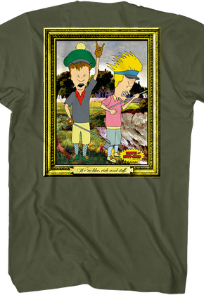 Front & Back Golf Photo Beavis And Butt-Head T-Shirt